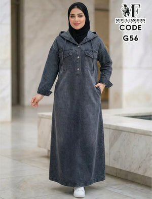 Denim Dress with Magic Pocket C:G56
