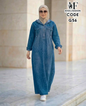 Denim Dress with Magic Pocket C:G56