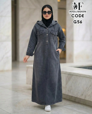Denim Dress with Magic Pocket C:G56