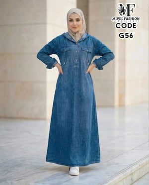 Denim Dress with Magic Pocket C:G56
