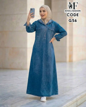 Denim Dress with Magic Pocket C:G56