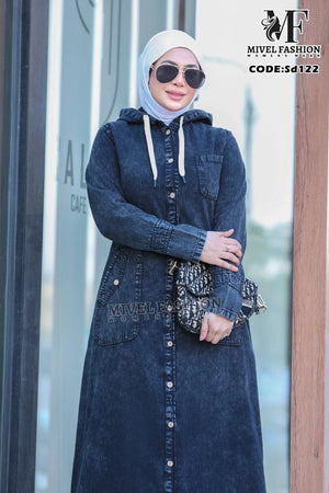 Denim Dress with Hood C:SD122