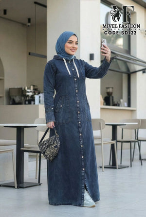 Denim Dress with Hood C:SD122