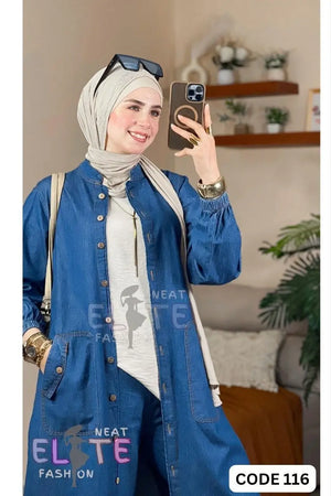 Denim Two-Piece Set C:116 (WS)