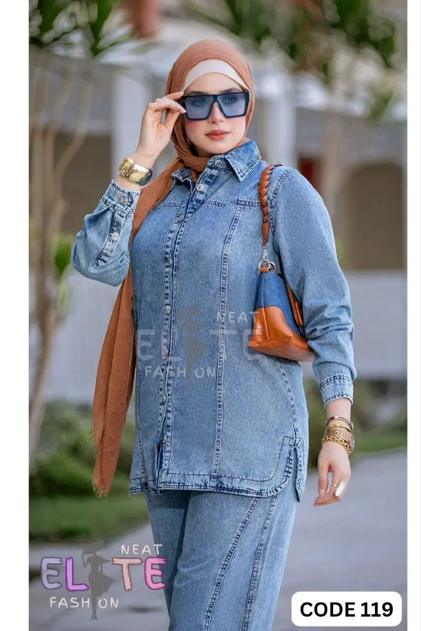 Two-Piece Denim Set C:119