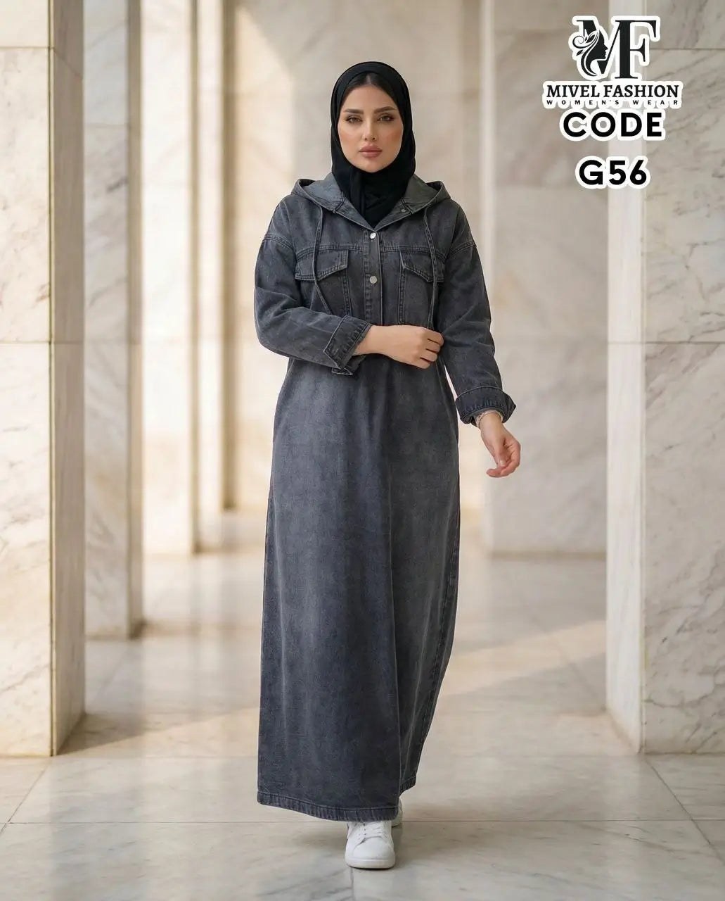 Denim Dress with Magic Pocket C:G56