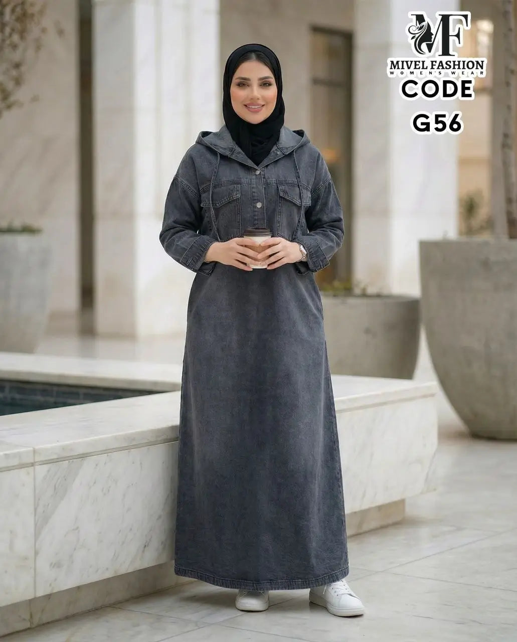 Denim Dress with Magic Pocket C:G56