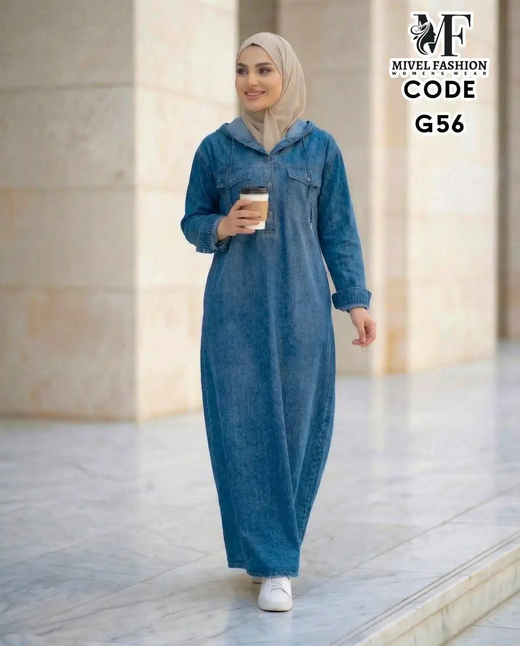 Denim Dress with Magic Pocket C:G56