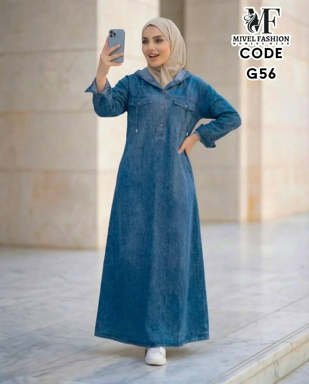 Denim Dress with Magic Pocket C:G56 (WS)