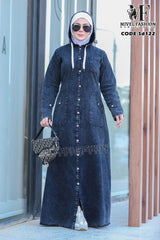 Denim Dress with Hood C:SD122 (WS)