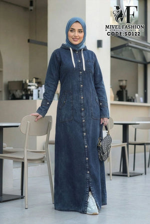 Denim Dress with Hood C:SD122